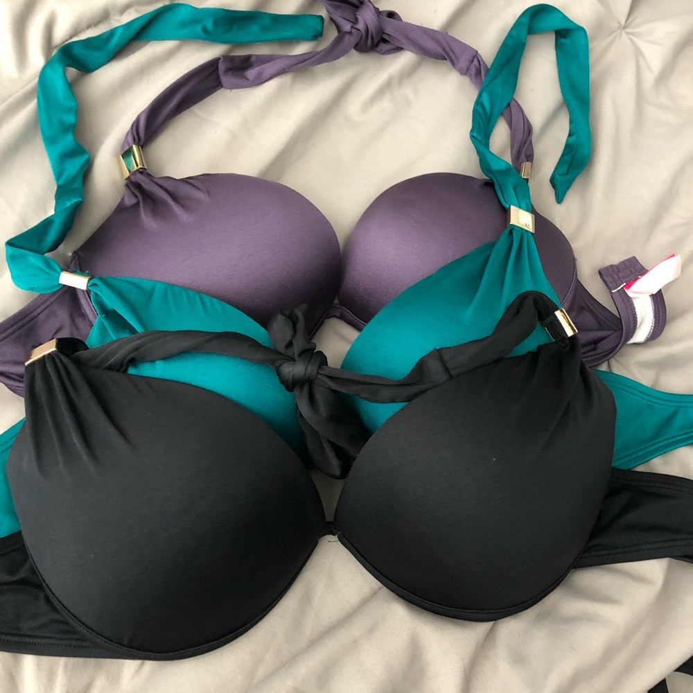 3 Victoria’s Secret bikini tops. 32DD